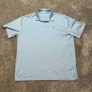Ariat Tek Polo Shirt Blue With Logo Men’s Size XL Western
